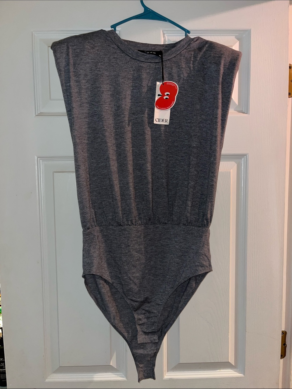 Cider Charcoal Gray Sleeveless Bodysuit (M)